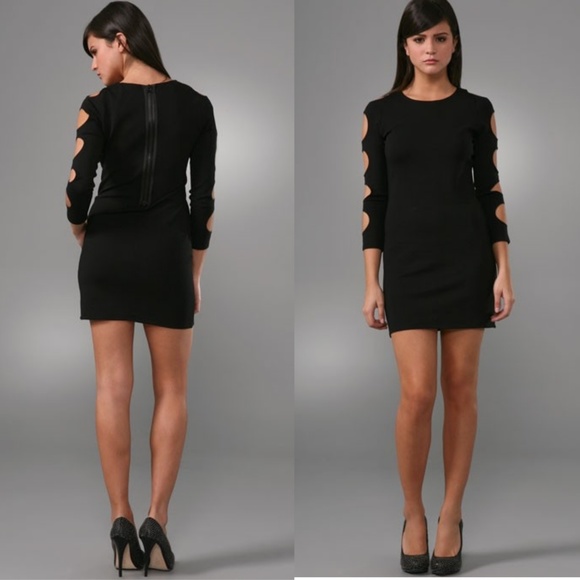 Alice + Olivia Black Cutout Sleeve Dress - Picture 8 of 8